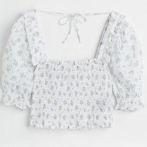 H&M smocked crop top